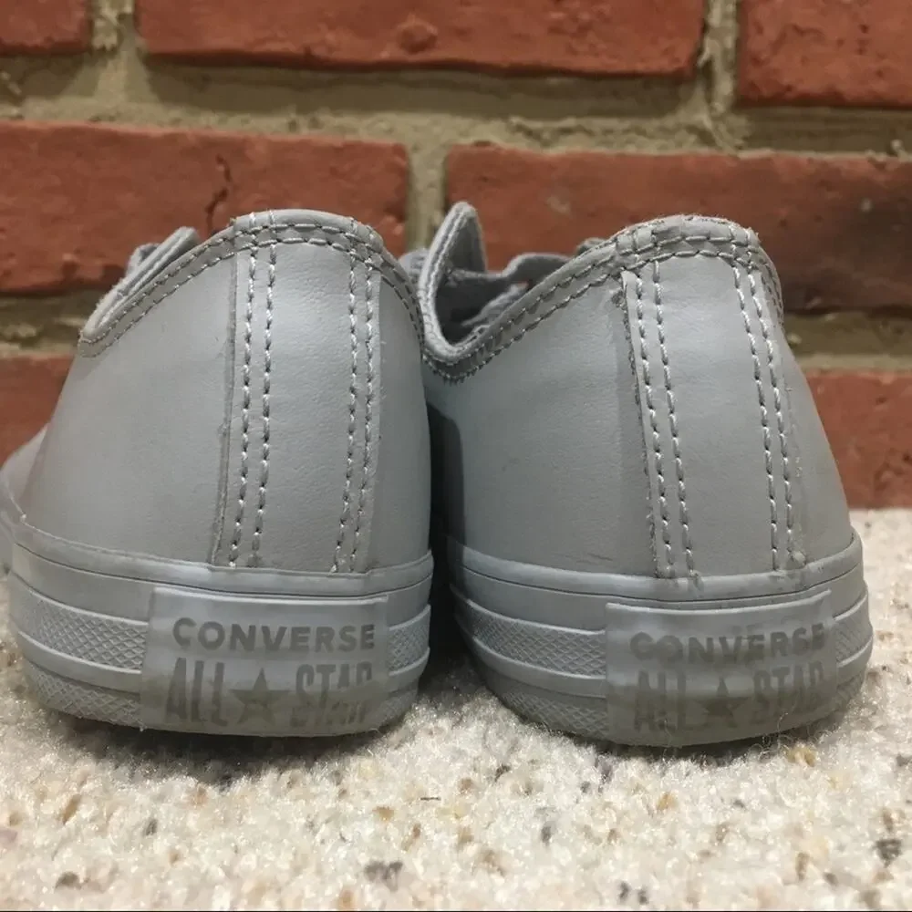 Unisex Leather Converse Sneakers sz 3 youth Converse All Star Grey Low Top